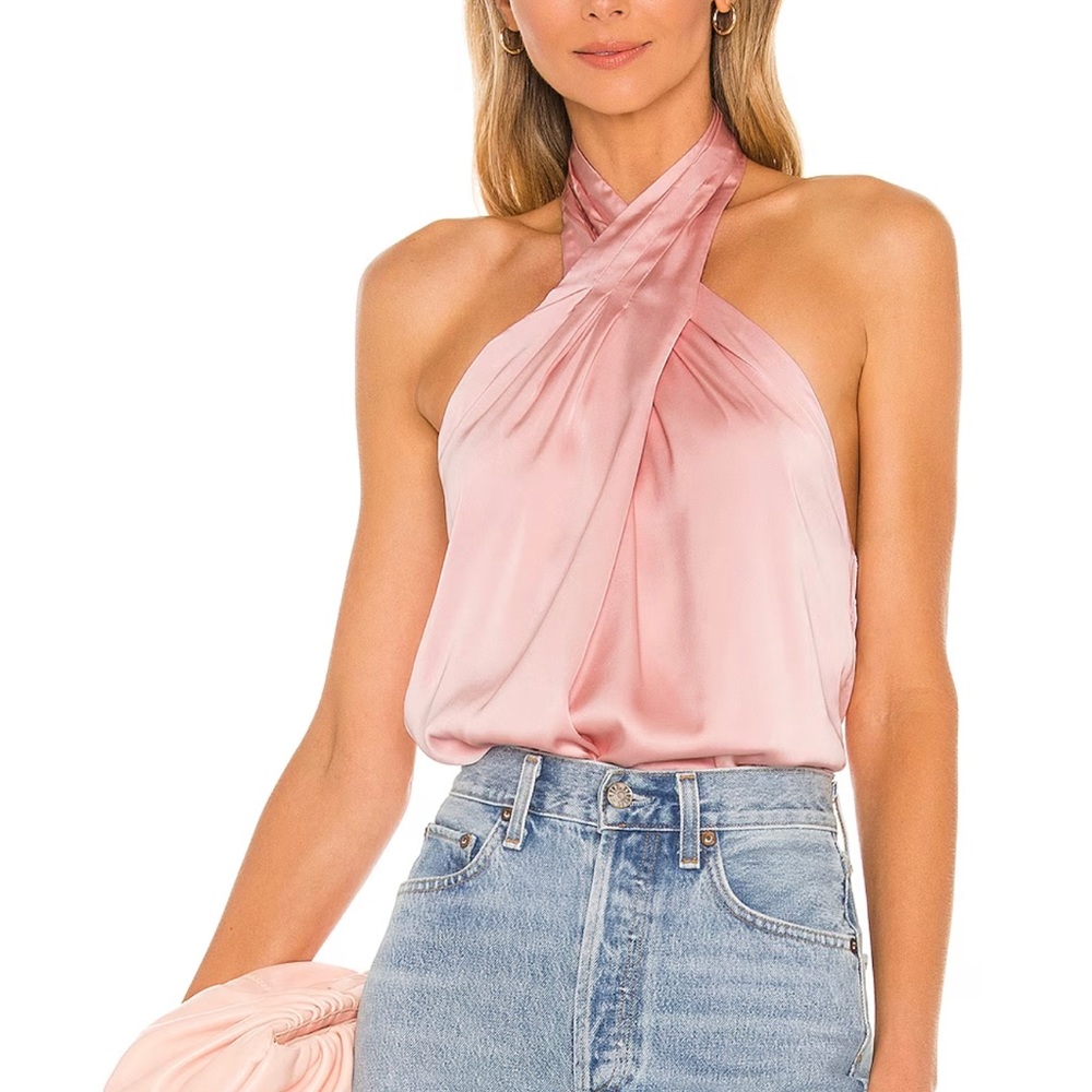 NWT REVOLVE PINK HALTER TOP SIZE MEDIUM - Picture 2 of 6